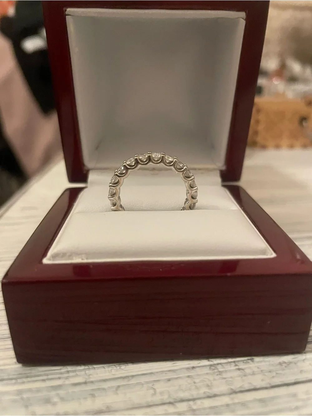 Diamond Eternity Band in White Gold Women's Jewelry